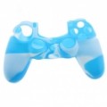 Camouflage Silicone Case For Playstation 4 Controller Blue And White