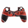 Camouflage Silicone Case For Playstation 4 Controller Black And Red