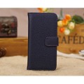 Litchi Pattern Folio PU Leather Case Cover for iPhone 5C Purple