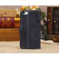 PU Leather Wallet Flip Case For iPhone 5C Gray