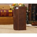 PU Leather Wallet Flip Case For iPhone 5C Dark Brown
