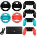 10 in 1 Charging Stand Controller Grip Holder Steering Wheel For Nintendo Switch