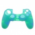 Camouflage Silicone Case For Playstation 4 Controller Green And Blue