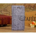 Map Pattern Wallet Flip Case For iPhone 5C Gray