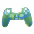 Camouflage Silicone Case For Playstation 4 Controller Yellow And Blue
